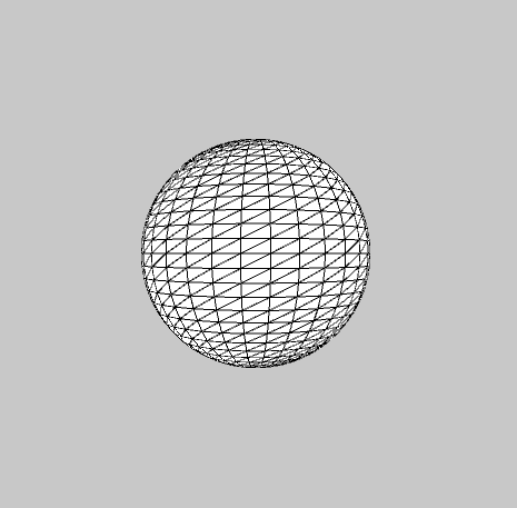 ProcessingのP3Dを使って、球体を真ん中に描く