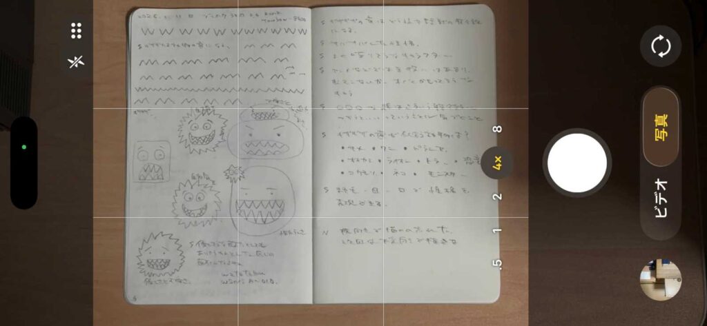 iPhone 17 Pro Maxの4×モードで自分の影を写さずに撮影。